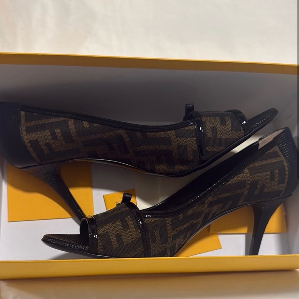 Fendi Zucca FF logo heels